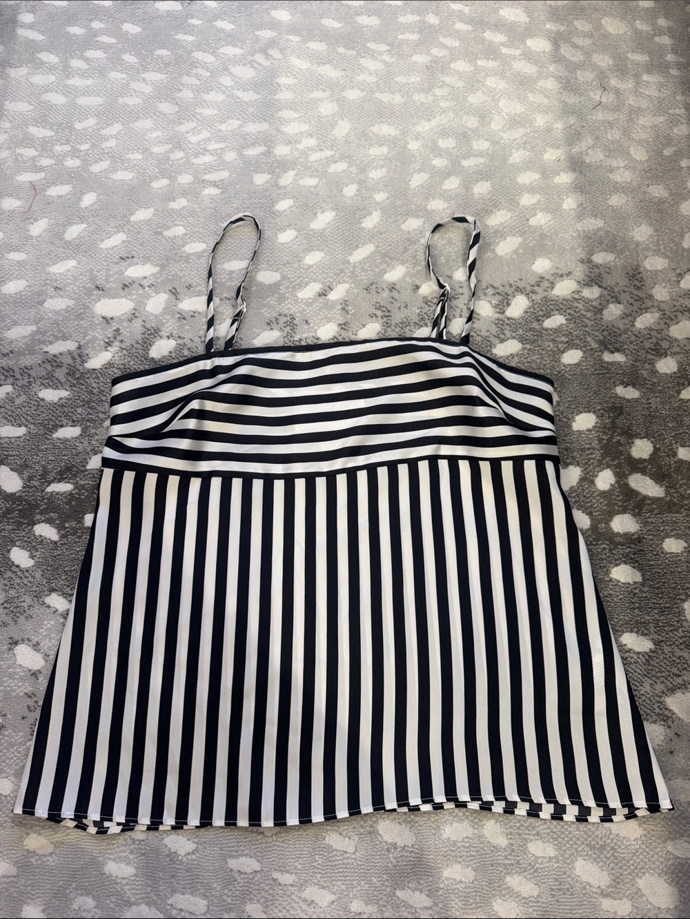 Anthropologie Black and White Striped Cami Tank